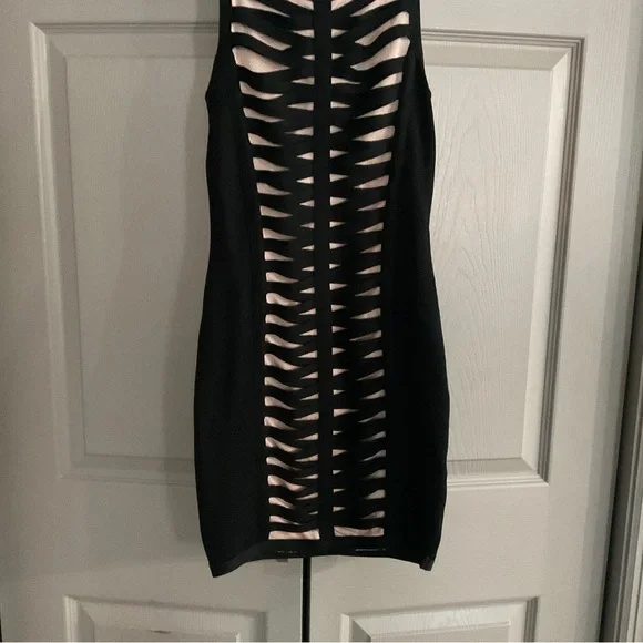 bebe Black and Strappy Mini Dress - Picture 2 of 4